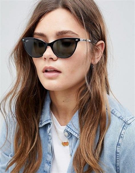 ray ban cat eye sunglasses with crystals